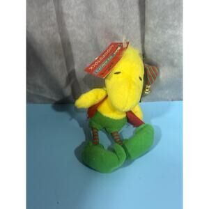 Vintage Hallmark Peanuts Plush Woodstock Christmas Elf with Bell has tags